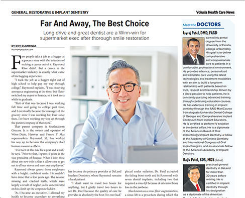 The image is a screenshot of an online newspaper article featuring a man in a professional setting, with text indicating the headline and content of the article.