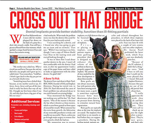 The image is a screenshot of an online news article with a headline that reads  CROSS OUT THAT BRIDGE  and features a photograph of a woman holding a black horse, with the text overlaying the photo.